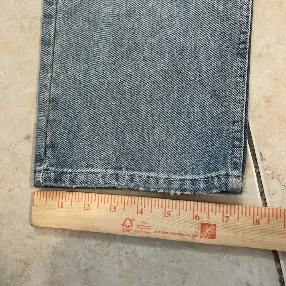 Levi's SilverTab Straight Leg Light Wash Distressed Jeans Mens 30x32 100% Cotton